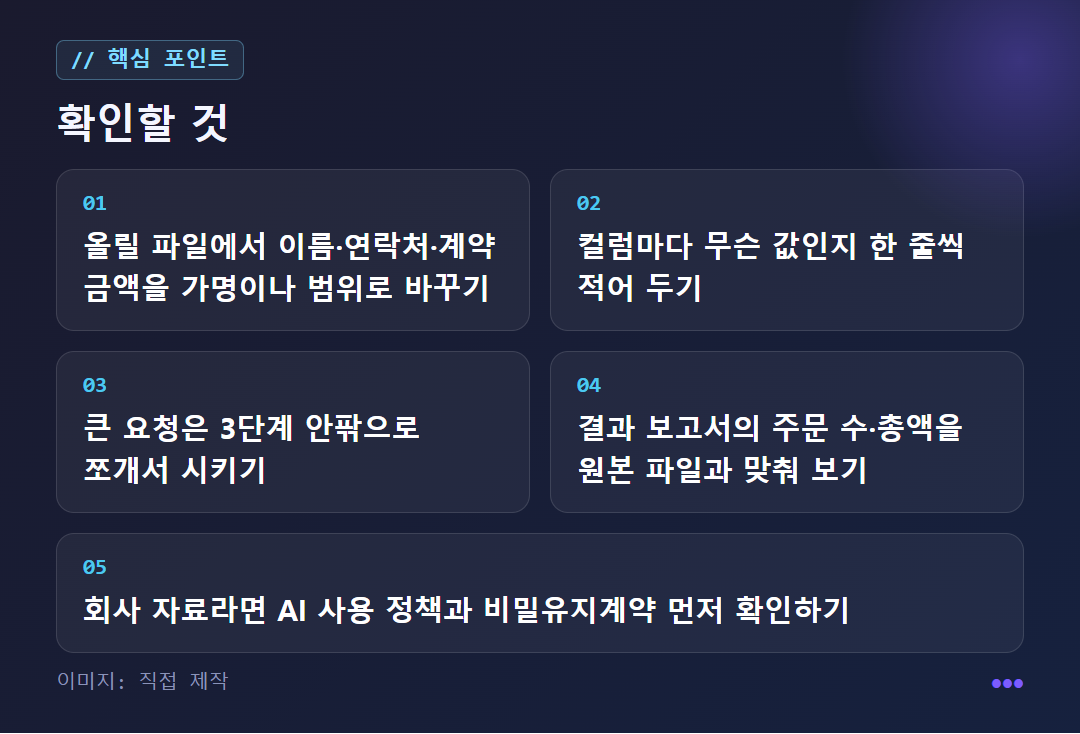 확인할 것 5가지